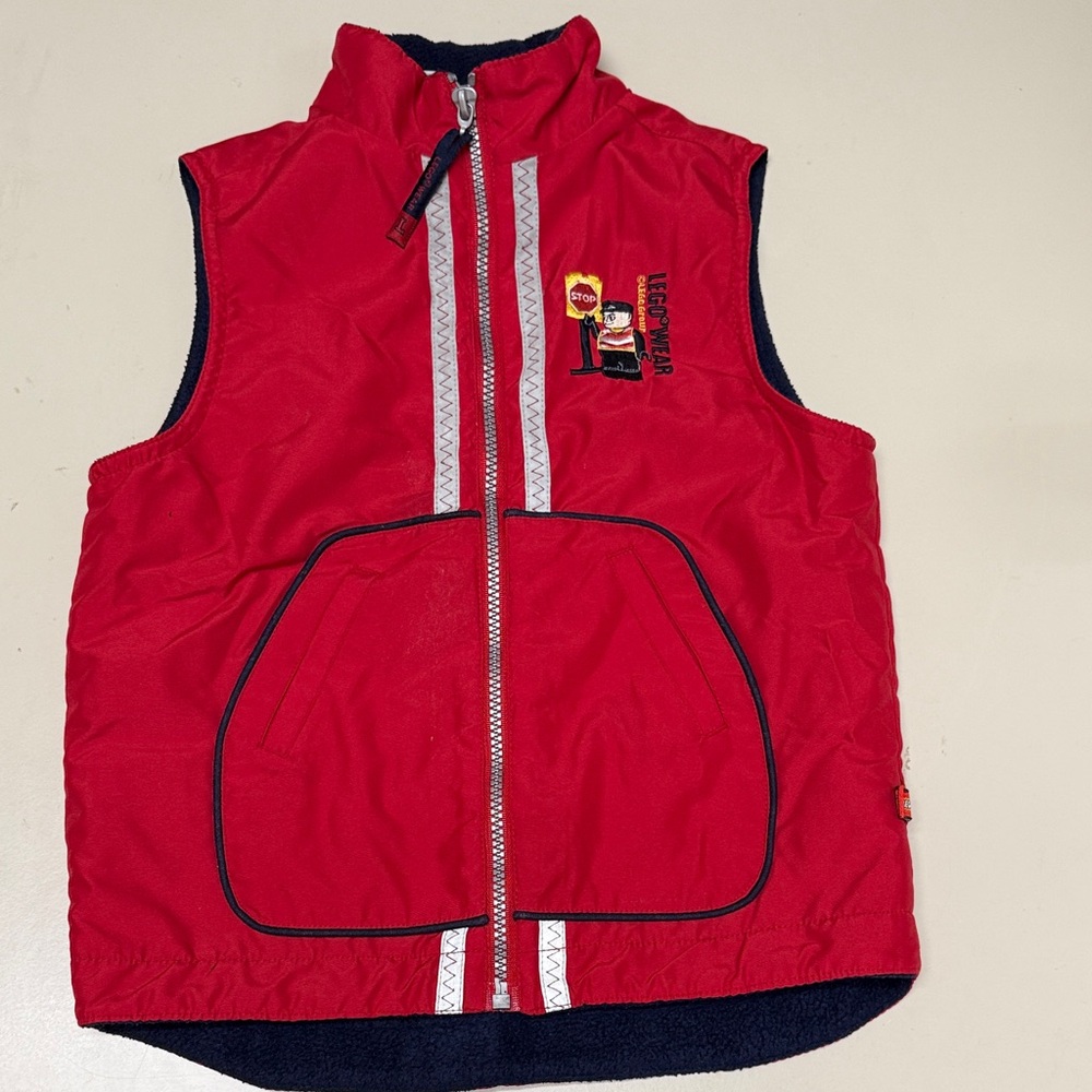 Lego Wear Kids Red Vest with Zipper Size 4
